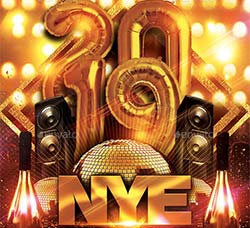 新春派对海报传单PSD模板：New Year Party Flyer